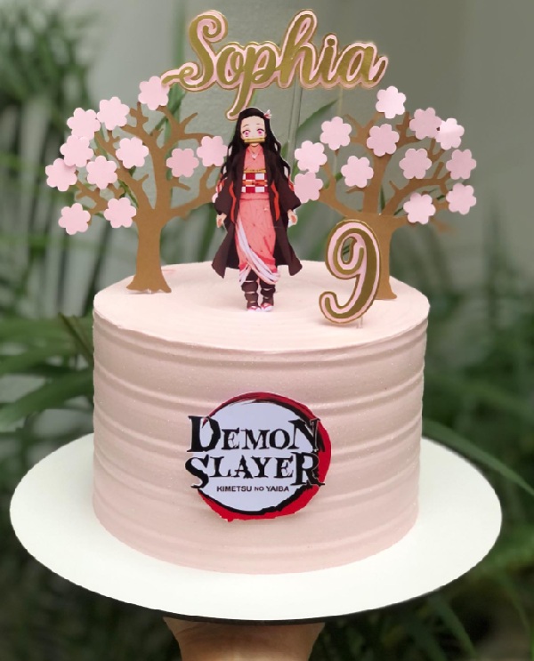 nezuko themed cake