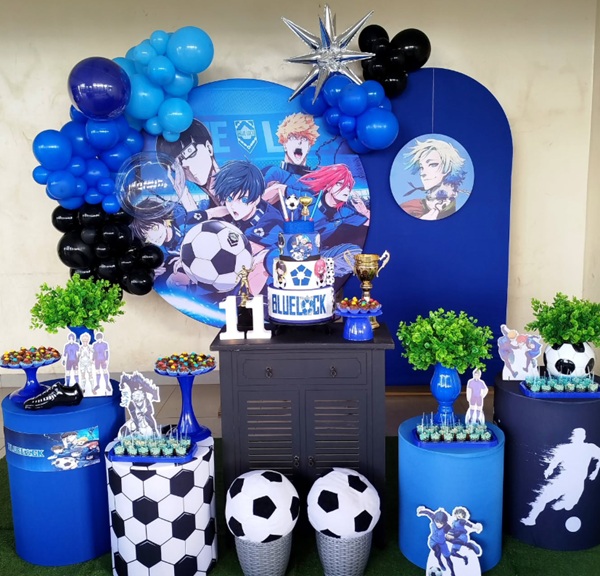 blue lock anime party decors