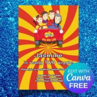 free wiggles birthday party invitation