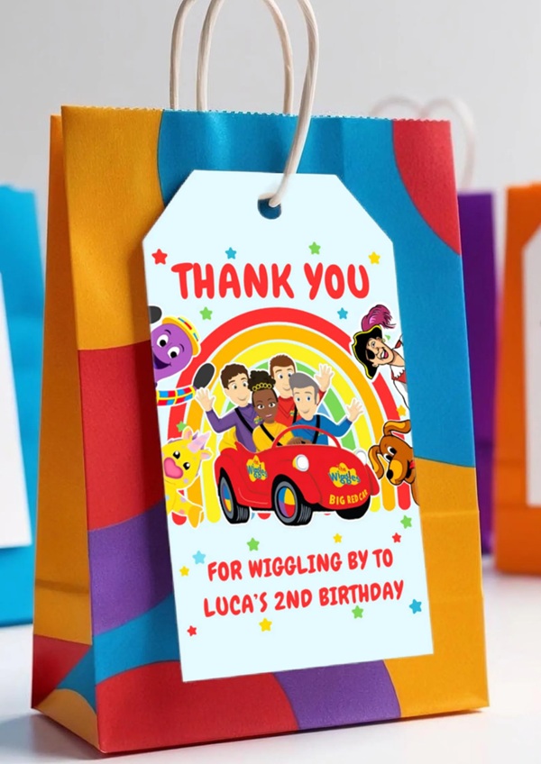 Wiggles Printable Thank you Tags and Stickers