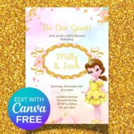free beauty and beast invitation