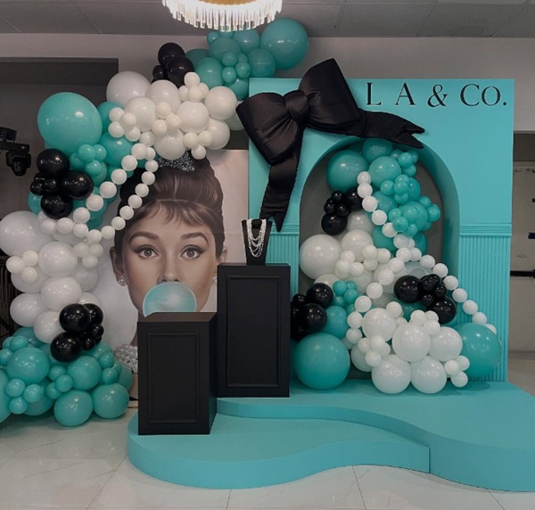 Beautiful and Elegant Tiffany and Co theme birthday setup