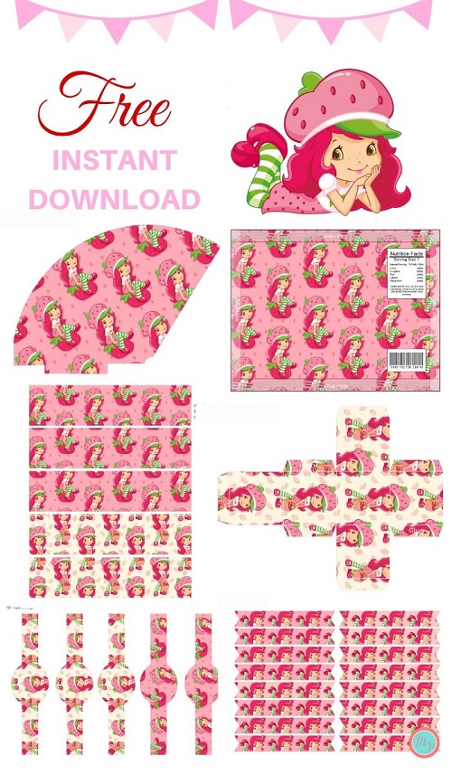 FREE Strawberry on Shortcake Party Printable