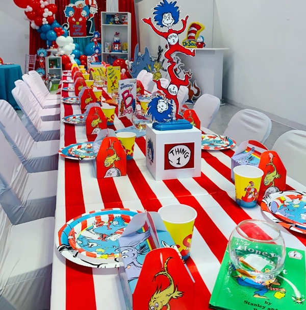 THING 1 THING 2 box and prop centerpieces
