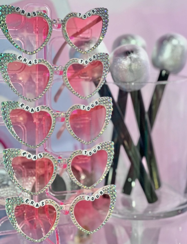 Taylor Swift themed party glasses and mic props