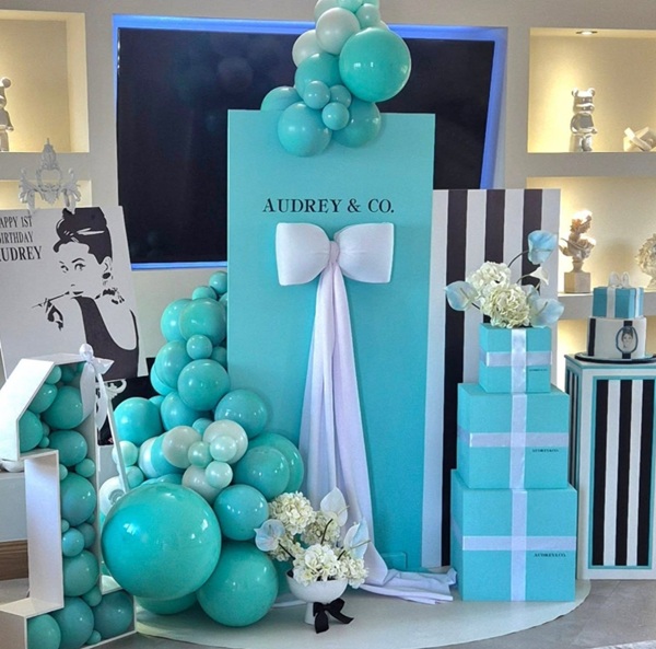 Tiffany and co Inspired set up for the beautiful baby first birthday