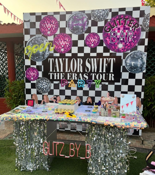 birthday era with Taylor Swift inspired party decor