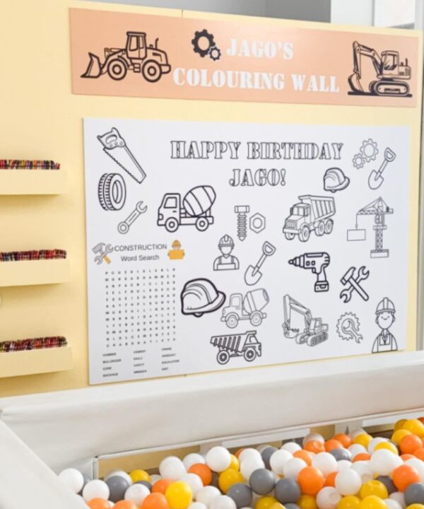 construction coloring wall