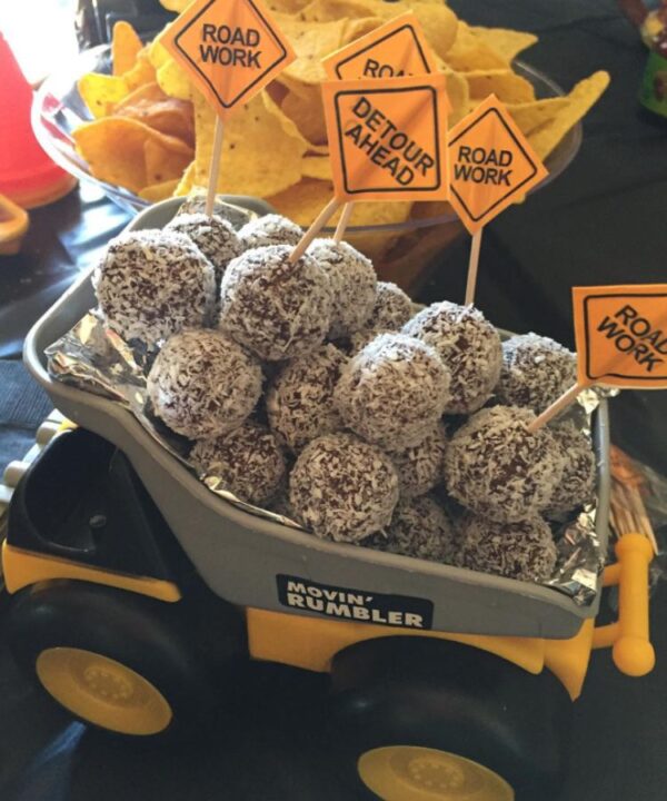 construction theme treat labels