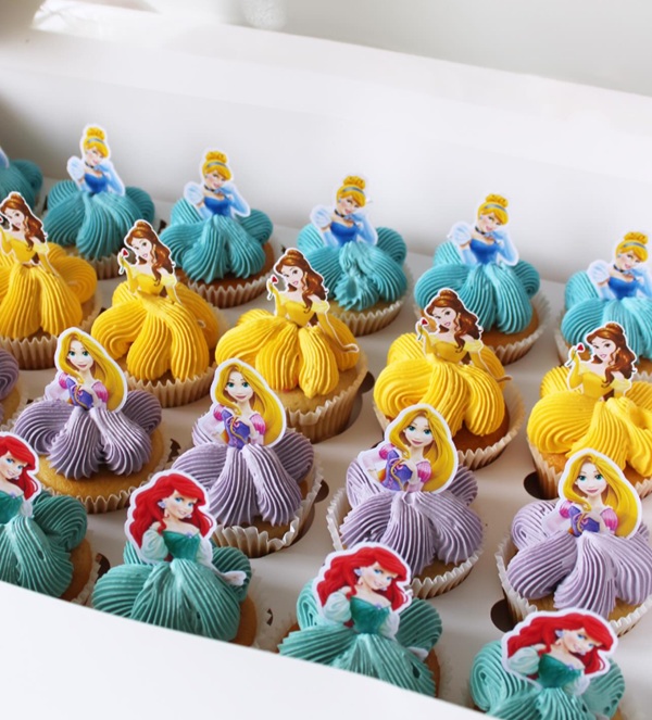 creative Disney princess cupcakes