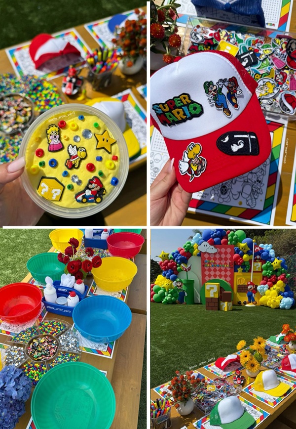 custom Super Mario Trucker Hats and Super Mario Slime