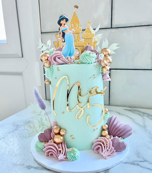 elegant princess jasmine cake topper