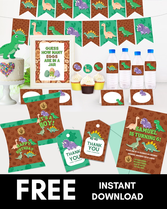 Free Dinosaur Party Printable