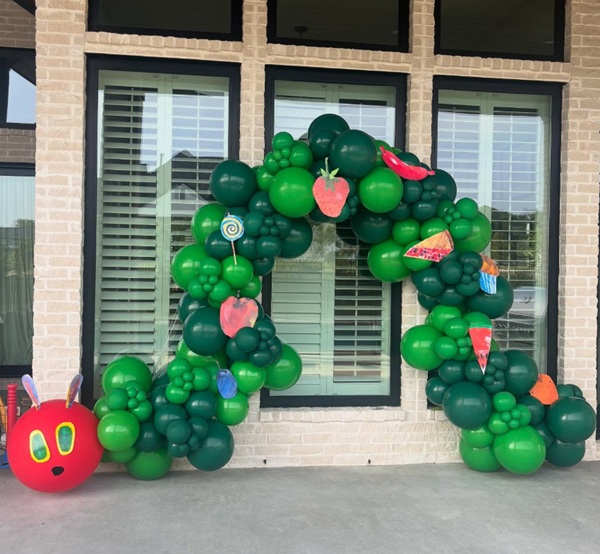 handmade balloon caterpillar