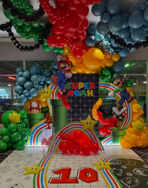 mario themed 10th birthday