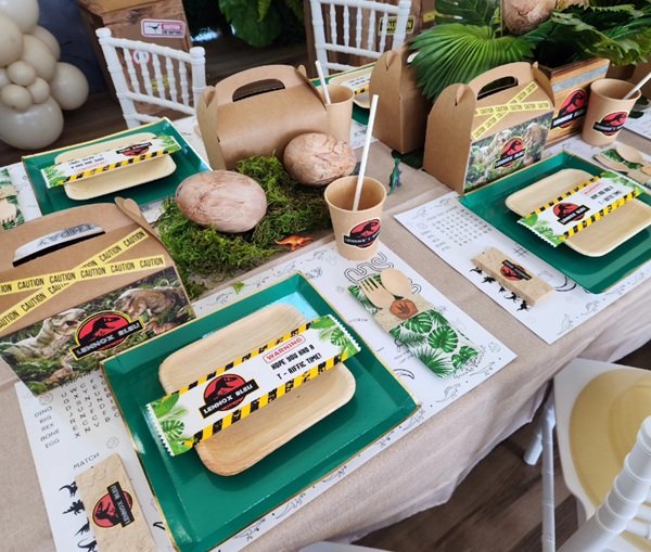 mini Jurassic adventure birthday party