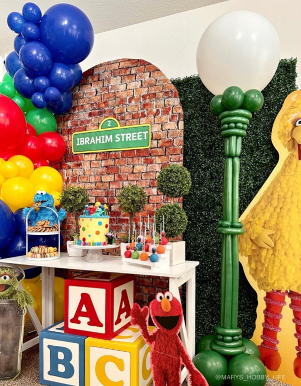 sesame street brick backdrop