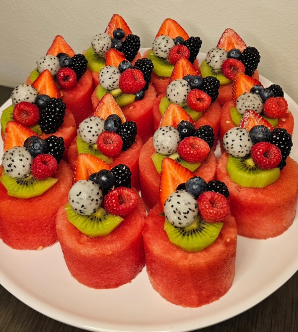 watermelon fruit cupcakes