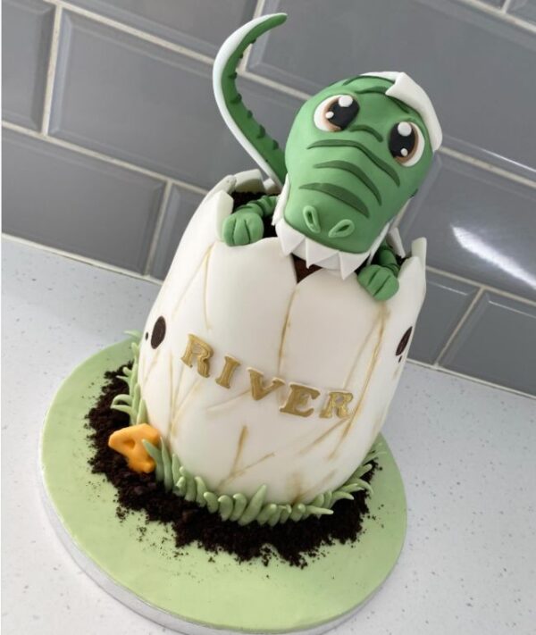 Adorable Dino Egg Cake
