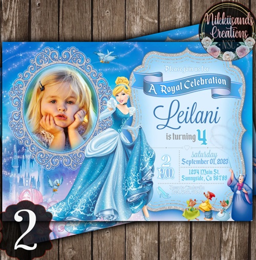 Cinderella Birthday Invitation
