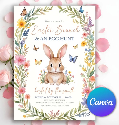 Easter Egg Hunt and Brunch Invitation