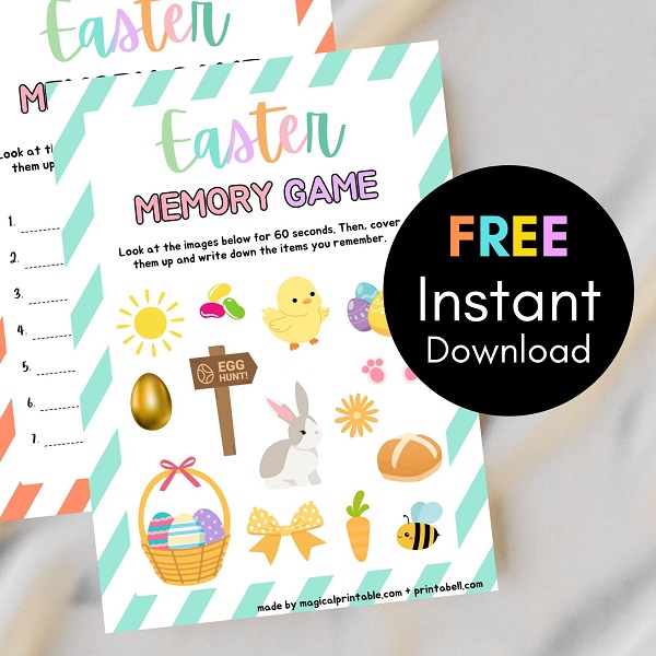 FREE Easter Game Printable – Free Easter Memory Game