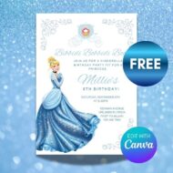 FREE princess Cinderella invitation