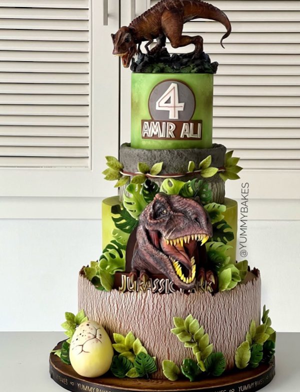 Jurassic park birthday cake