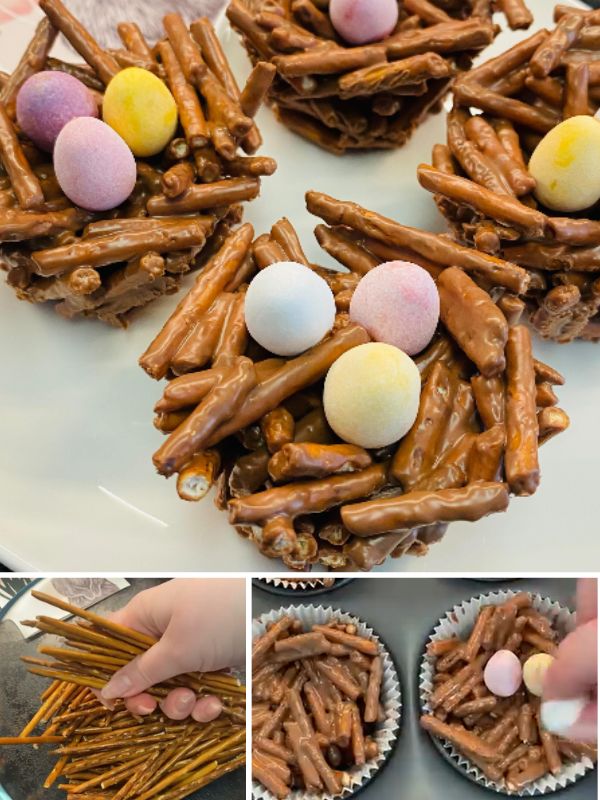 No-Bake Chocolate Easter Nests