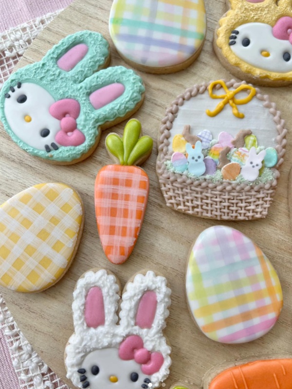hello kitty easter bunny cookies