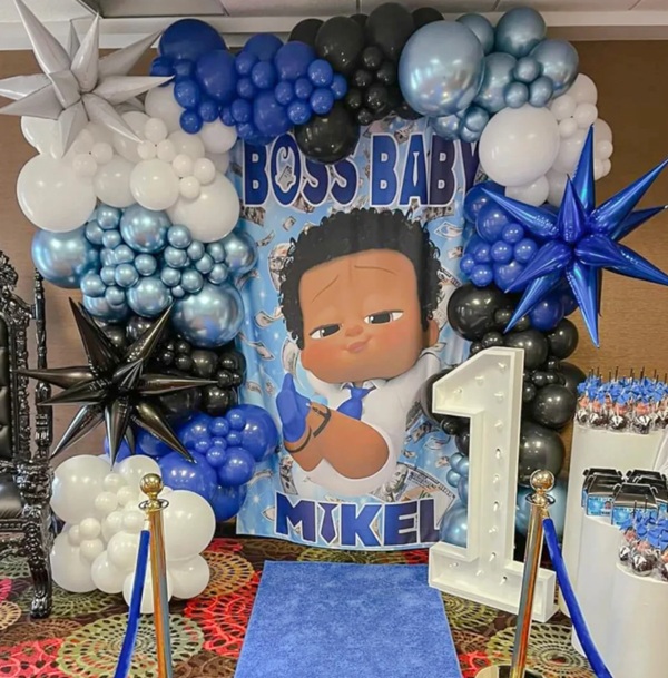 Boss Baby First Birthday backdrop