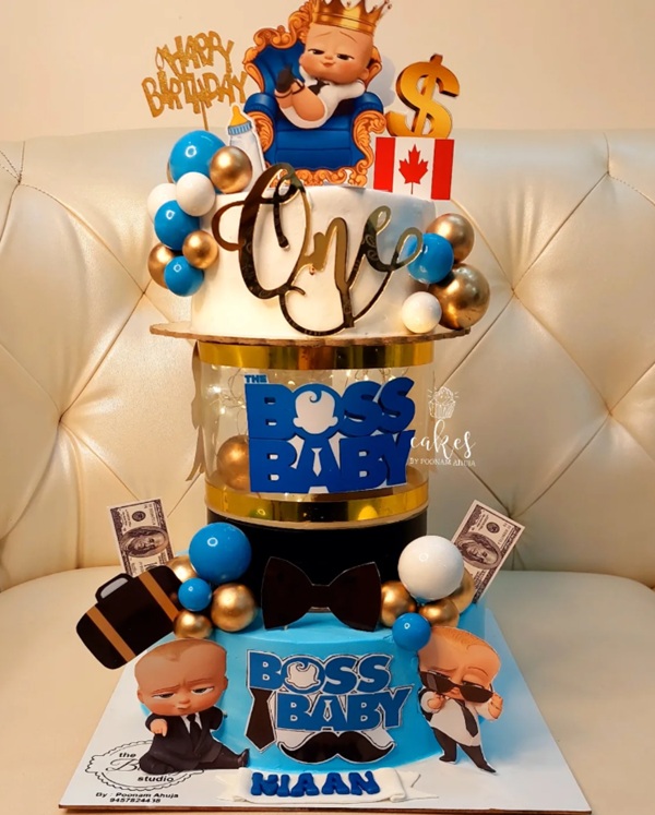 Boss baby cake for first birthday