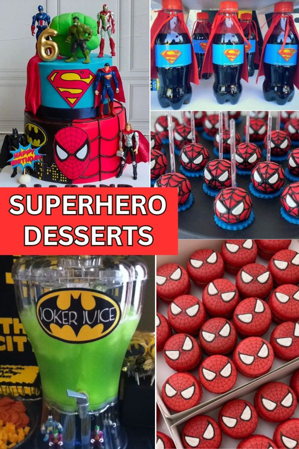 Superhero Birthday desserts