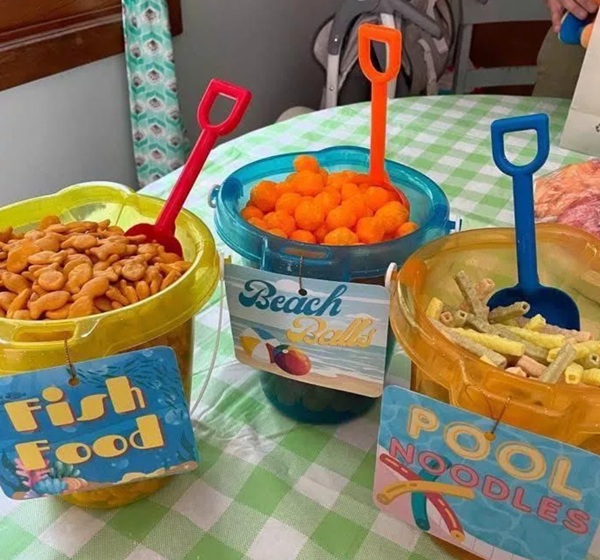 beach food label ideas