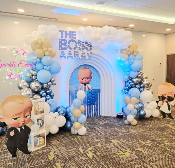 boss baby boy party balloons decors