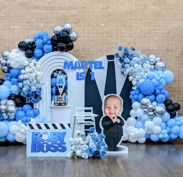 boy boss baby party balloons