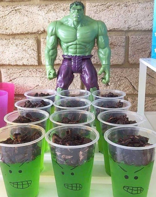 hulk green jelly cups