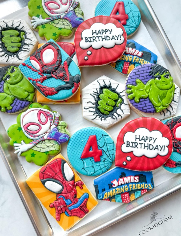 superhero cookies