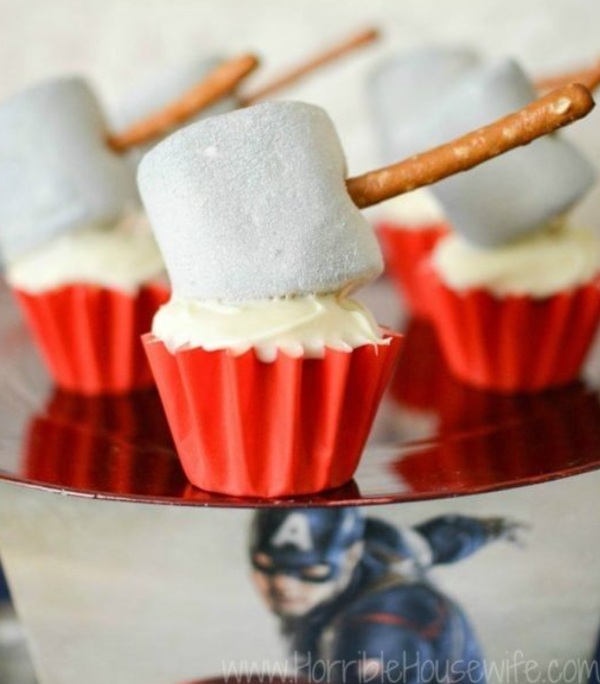 thor hammer cupcakes