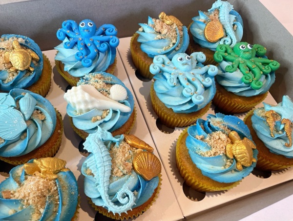 under the sea themed cupcakes