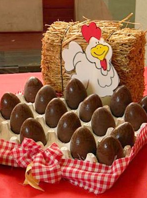 Chocolate Eggs in an Egg Carton