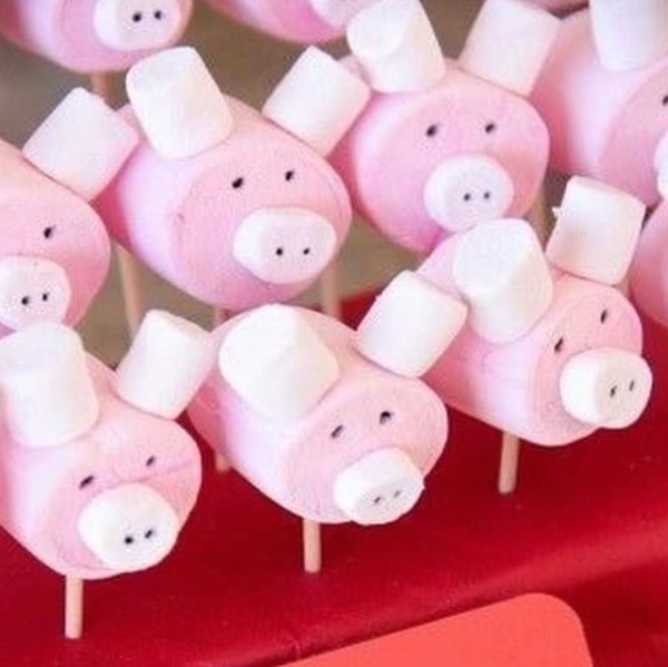 Pink Marshmallow Pig Treats
