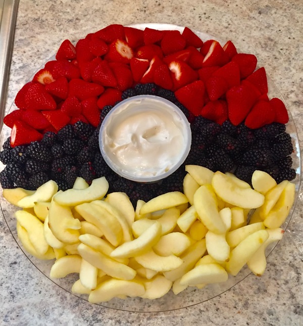 Pokemon pokeball fruit platter