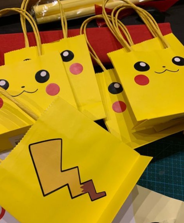 cute DIY pikachu favor bag