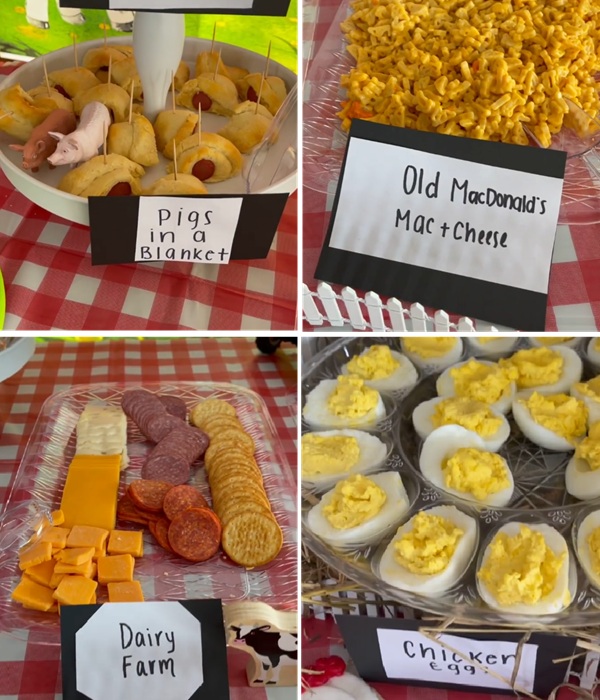 farm animal party food ideas