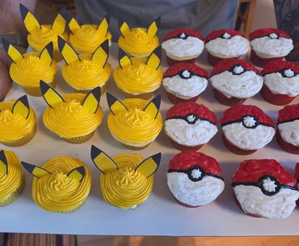 simple pikachu cupcake idea