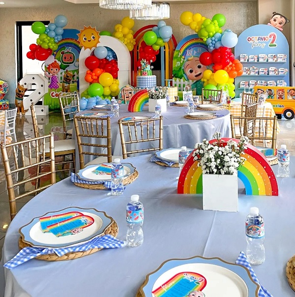 cocomelon themed guest tables