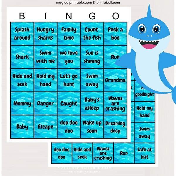 baby Shark Bingo Cards